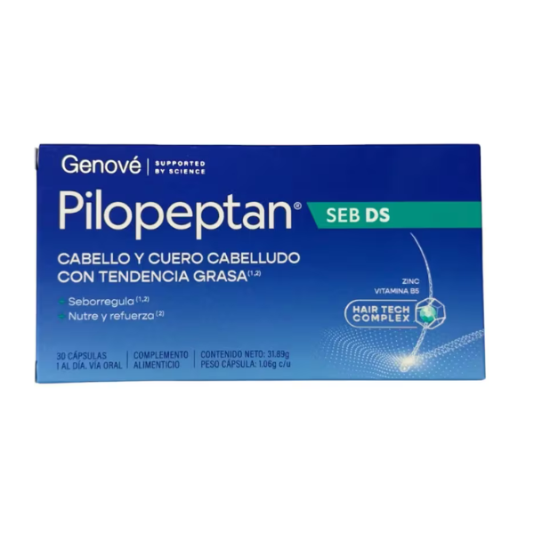 Genove Pilopeptan SEB DS, 30 cápsulas