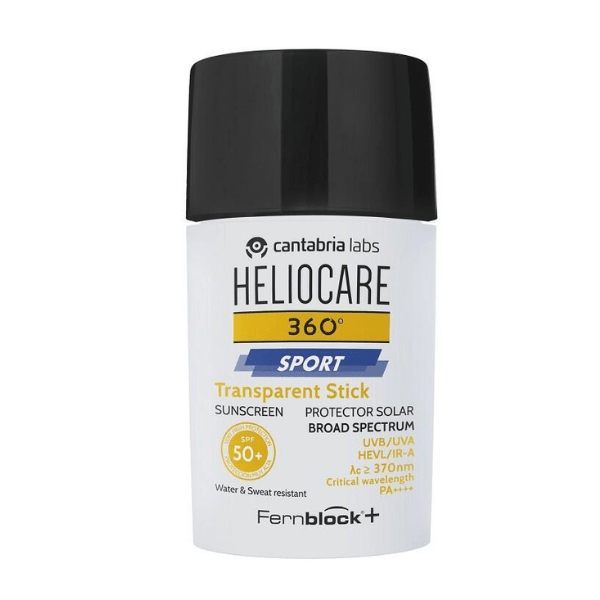 Heliocare 360º Sport Transparent Stick SPF50+, 25gr