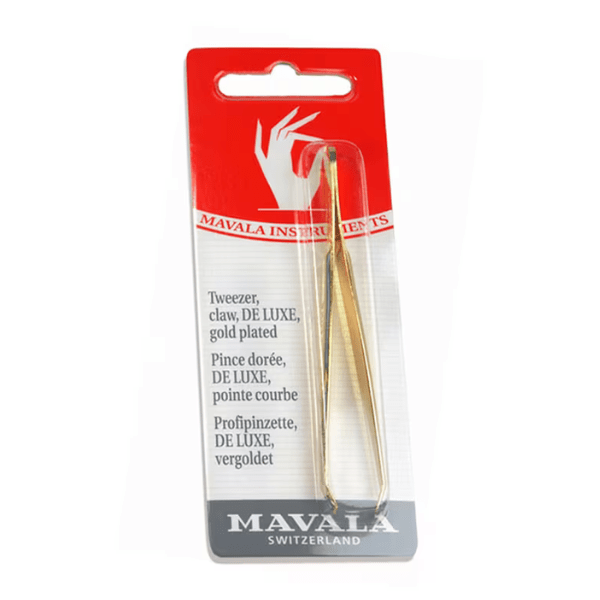 Mavala Pinza Depilatoria Diagonal Punta Dorada, 1ud