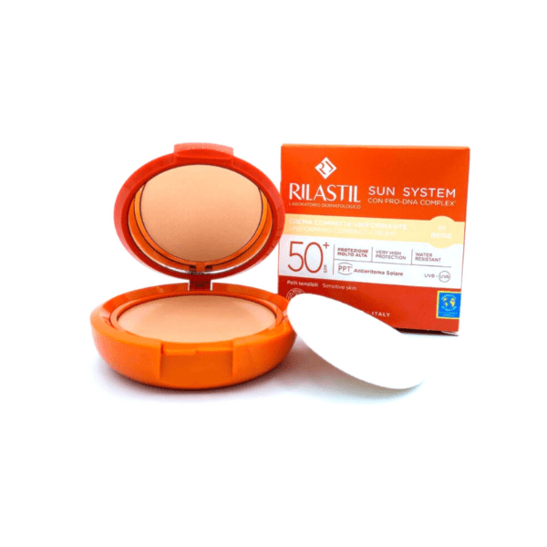 Rilastil Sun System SPF50+ Maquillaje Compacto Beige, 10 g