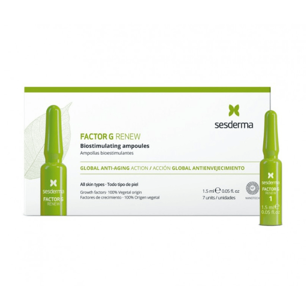 Ampollas bioestimulantes Sesderma Factor G Renew, 7 ampollas de 1,5 ml