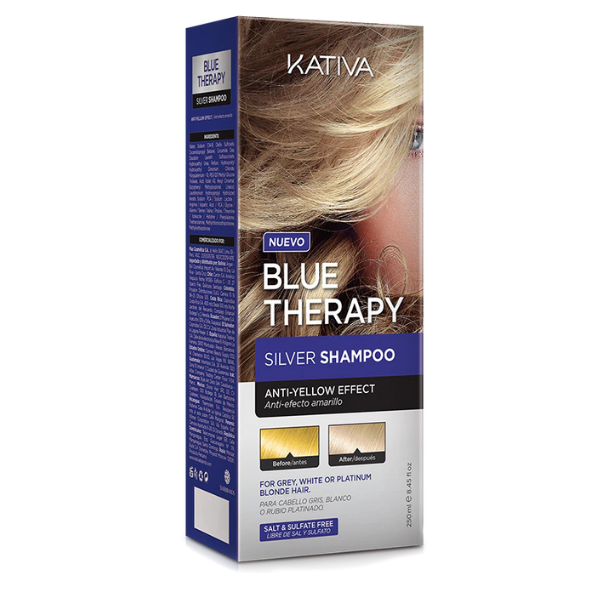 Champú Kativa Blue Therapy Silver, 250 ml