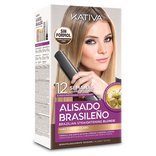 Alisado brasileño con keratina Kativa Rubio 