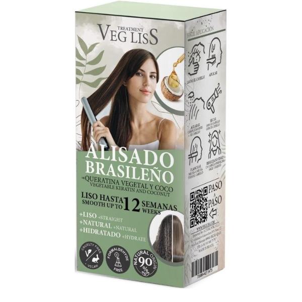 Veg Liss Brazilian Keratin Straightening, 12 Weeks