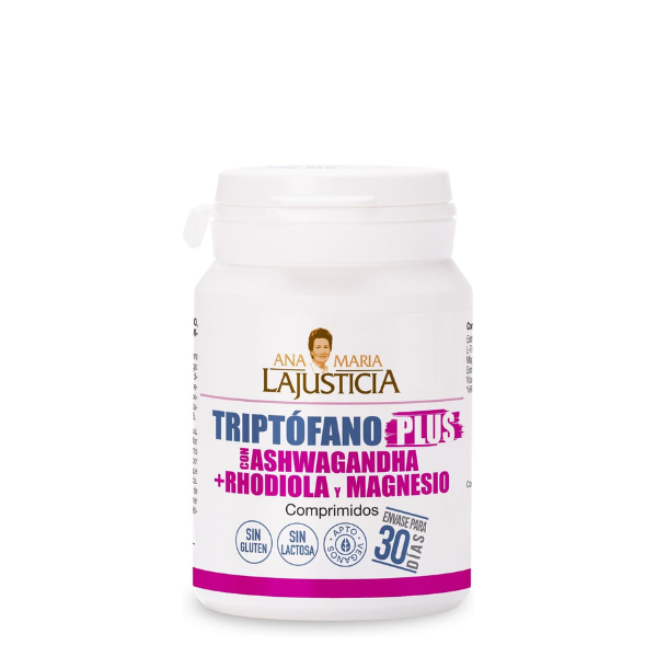 Tryptophan Plus with Ashwagandha, Rhodiola and Magnesium - 60 Tablets for 30 Days