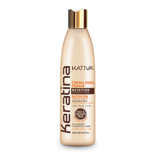 Crema para peinar con queratina Kativa, 250 ml