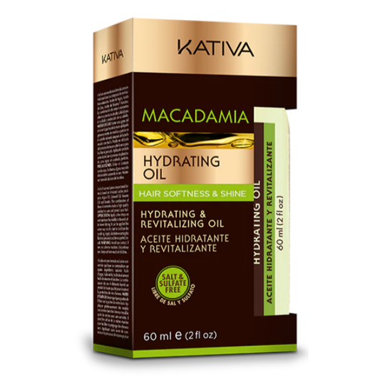 Aceite hidratante Kativa Macadamia, 60 ml