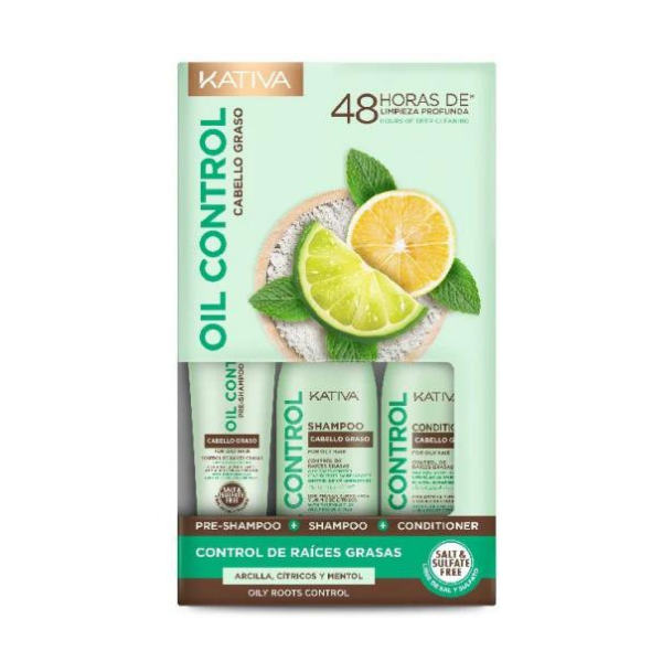 Kativa Oil Control Complete Kit, 3 x 50ml