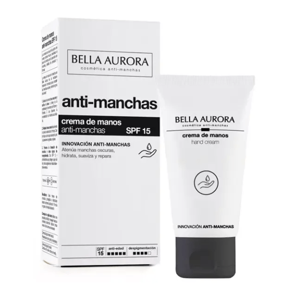Crema de manos Bella Aurora, tratamiento antimanchas, 30 ml