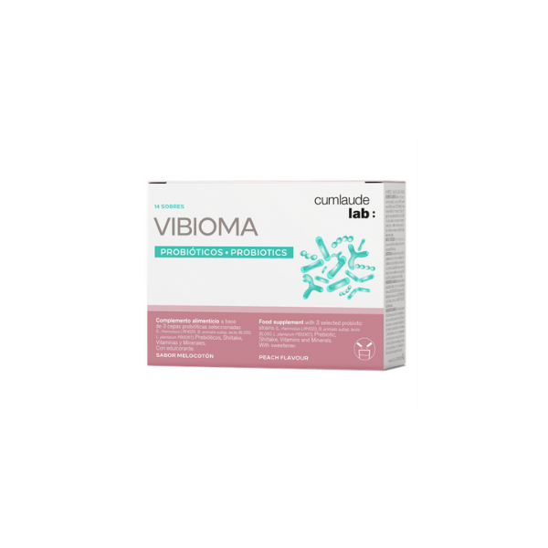 Cumlaude Vibioma, 14 sobres sabor melocotón