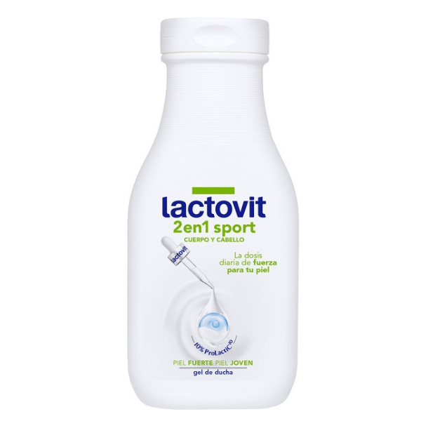Gel de ducha deportivo Lactovit 2 en 1, 250 ml