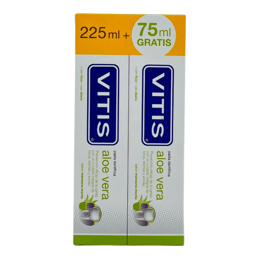 Pasta de dientes Vitis Aloe Manzana, 2 x 150 ml