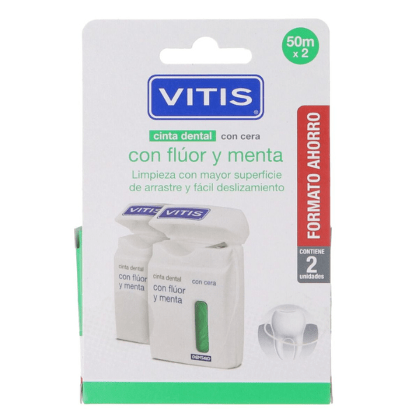 Vitis Fluoride Tape Mint Duplo, 2x50m